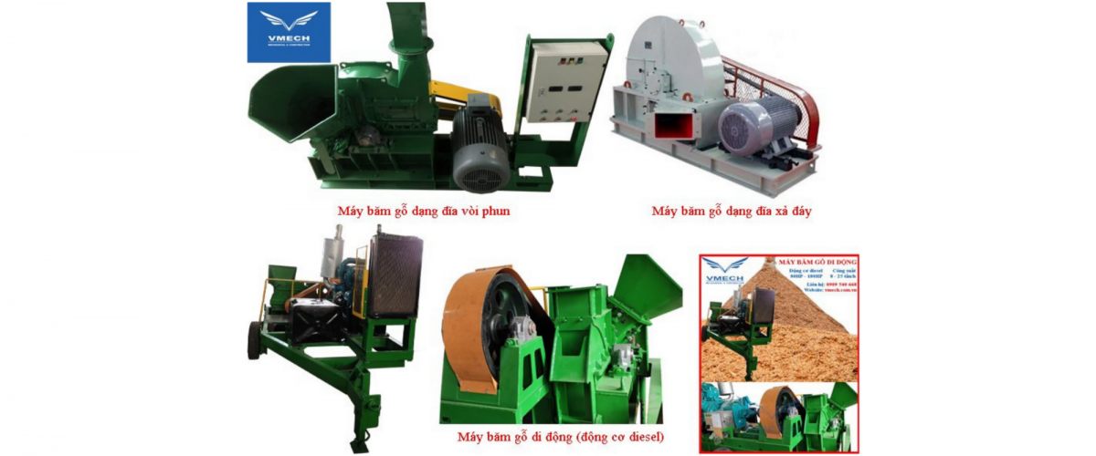 Chế tạo các dòng máy băm gỗ dạng đĩa 