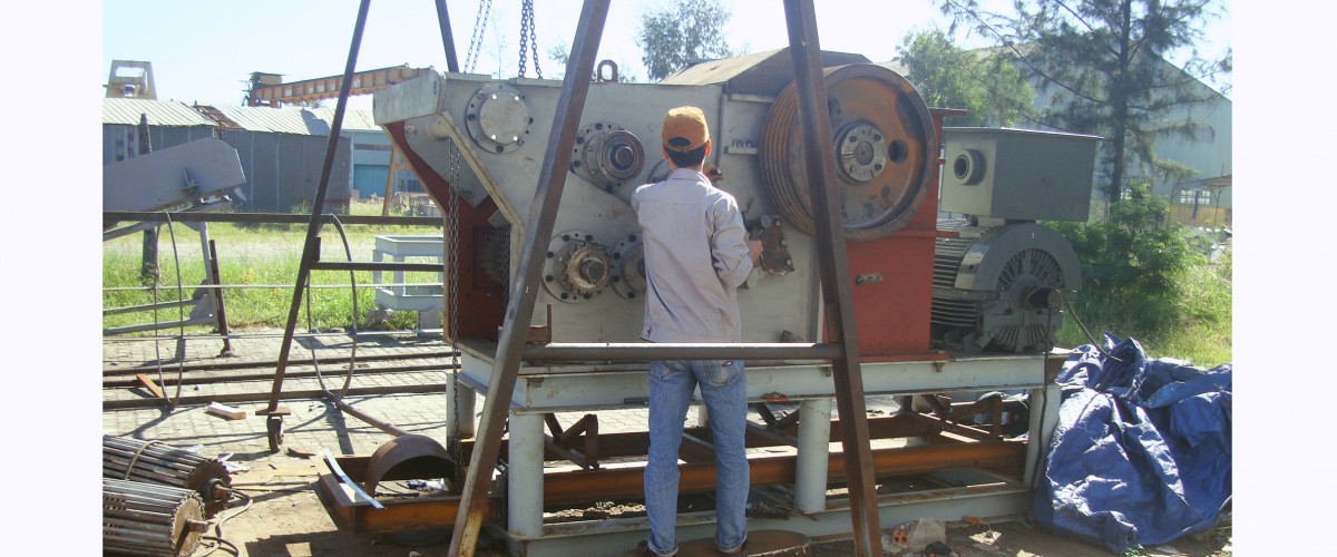 Lắp ráp máy băm dạng trống CS 25T - H